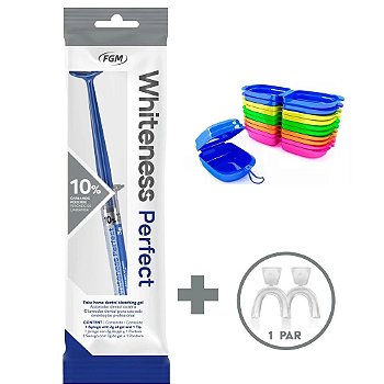 Clareador Whiteness Perfect 10% + 1 Par de Moldeira
