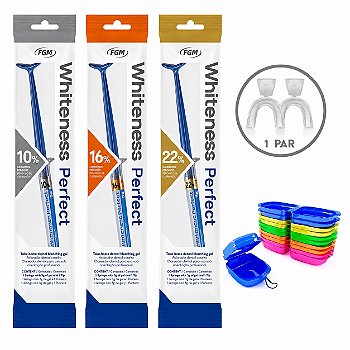 Kit Whiteness Perfect 10% + 16% + 22% + 1 Par de Moldeira