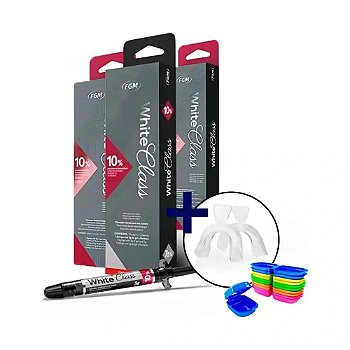 Clareador Dental White Class 10% - 3 Seringas + Moldeira