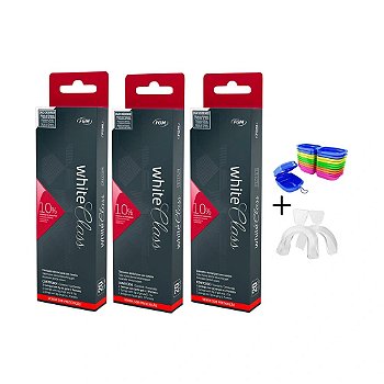 Clareador Dental White Class 10% FGM com 3 Un e 1 Par de Moldeiras