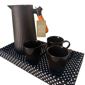 KIT CAFÉ POÁ - COM GARRAFA TÉRMICA E CANECAS | 5 PEÇAS