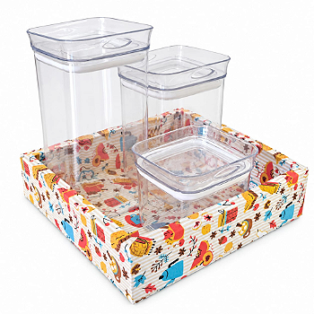 KIT MANTIMENTOS DOCE MOMENTO - COM 3 POTES HERMÉTICOS | 4 PEÇAS