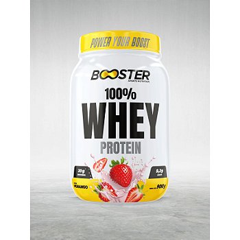 BOOSTER - 100% WHEY - 900g - MORANGO