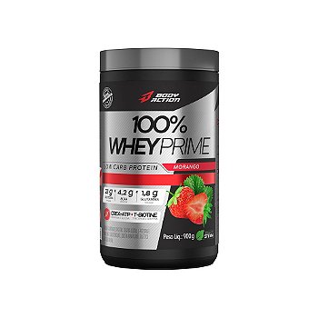 100% WHEY PRIME 900G MORANGO