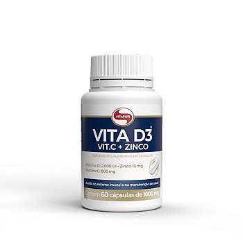 VITAMINA D3 + C + ZINCO 60 CÁPSULAS DE 1000MG