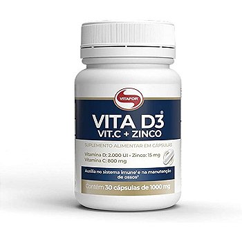 VITAMINA D3 + C + ZINCO 30 CÁPSULAS DE 1000MG