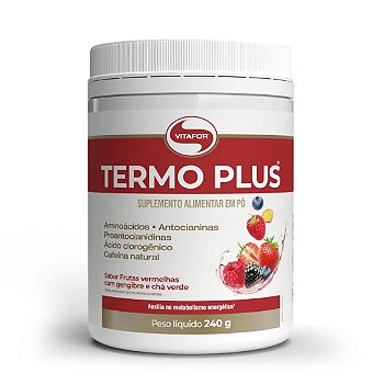 TERMO PLUS POTE 240G FRUTAS VERMELHAS E GENGIBRE COM CHA VERDE