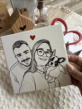 Azulejo cartoon casal