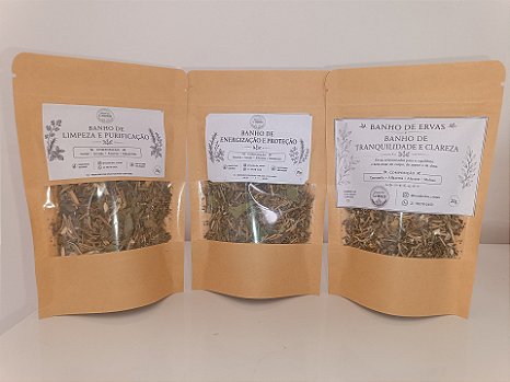 KIT COMPLETO - 3 BANHOS DE ERVAS