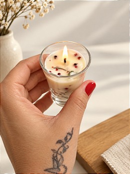 Vela aromática pimenta rosa e alecrim