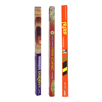 Kit Incensos – 3 Aromas | Safal + Bharath Darshan + Cinnamom
