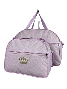 Kit Mala Bolsa Maternidade 2 Peças Zíper - Rosa Bebe