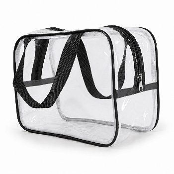 Bolsa Necessaire Transparente Feminina Organizadora - Preto