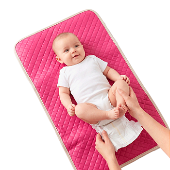 Trocador Portatil Para Bebê Acolchoado impermeável Dobravél - Pink