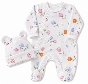 Macacão com Ziper até 3kg - Ursa Pink