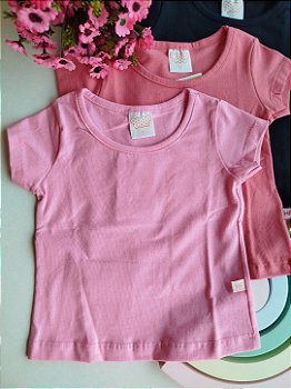 BLUSA HAVE FUN BASICA MANGA CURTA ROSA 28271