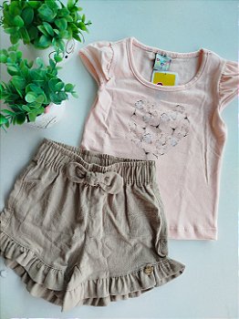 CONJUNTO HAVE FUN BUTTERFLY ROSA COTTON 30453