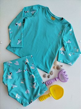 CONJUNTO HAVE FUN SURF AZUL PROTEÇÃO UV 30607