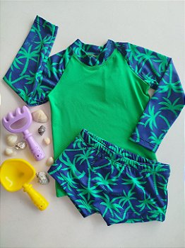 CONJUNTO HAVE FUN COQUEIRO VERDE PROTECAO UV 30078