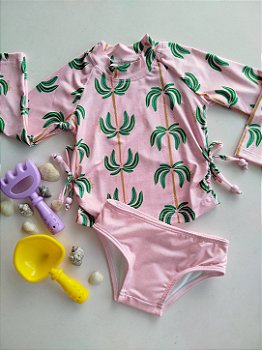 CONJUNTO HAVE FUN COQUEIRO ROSA PROTECAO UV 30075
