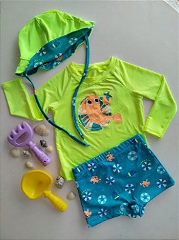 CONJUNTO KIKO E KIKA LAGOSTA VERDE PROTEÇAO UV 14508
