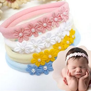 FAIXA PARA BEBE FLOR COM PEROLA