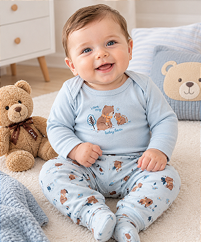 CONJUNTO KIKO BABY BODY LONGO E CALÇA 14992B