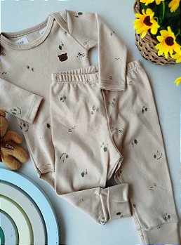 CONJUNTO KIKO BABY BODY LONGO E CALÇA VIRA PÉ 14992A