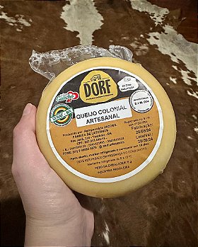 QUEIJO COLONIAL ARTESANAL DORF - MATURAÇÃO 20 DIAS - PEÇA REDONDA 800G