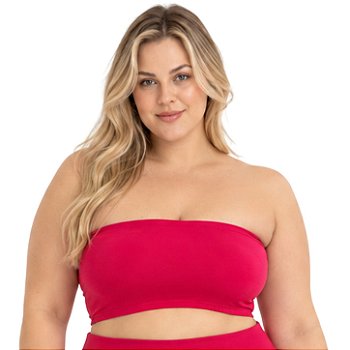 Top Tomara que Caia Plus Size Faixa Sem Bojo com Elástico Confortável 3035A