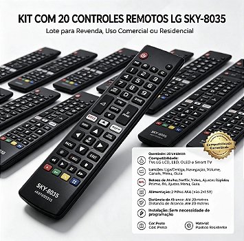 KIT 20UNID CONTROLE LG REF 8035