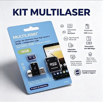 ADPTADOR MULTILASER 4/1 16GB
