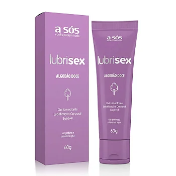 Gel Lubrificante Beijável Lubrisex Algodão Doce