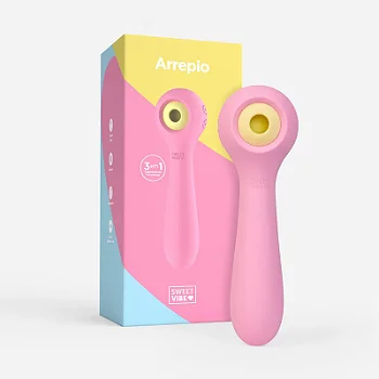 Vibrador 3 em 1 Sweet Vibe Arrepio com Sucção, Tapping e Vibração - Rosa