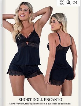 Short Doll Encanto - Preto Tam. M