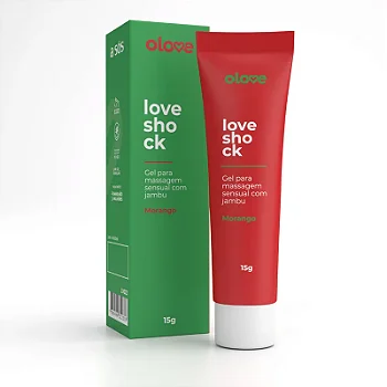 Gel Excitante Beijável Loveshock Morango Olove