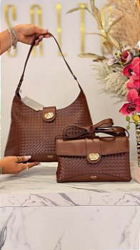 BOLSA AREZZO TRESSÊ METAL ORGÂNICO - V27 MARROM BOLSA
