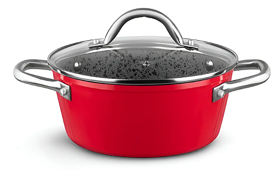 Panela Caçarola Granito Vermelho n°20