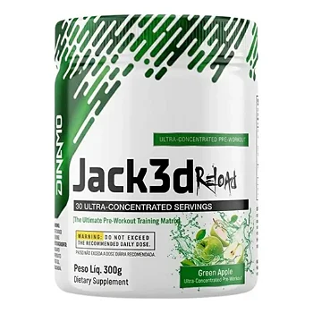 Pré Treino Jack3d Reload 300g Dynamo Labz Maça Verde + Galão 1 Litro