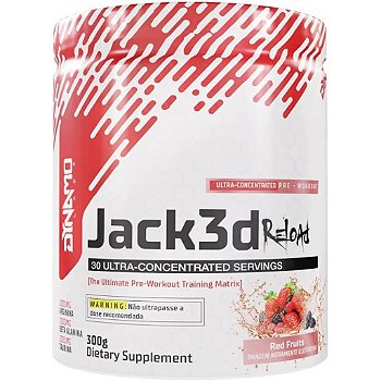 Pré Treino Jack3d Reload 300g Dynamo Labz Frutas Vermelhas + Galão 1 Litro