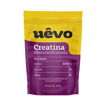 Creatina Monohidratada Uêvo 300g Pura e Sem Sabor