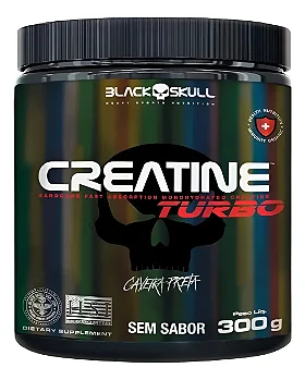 Creatina Turbo Black Skull 300g Sem Sabor