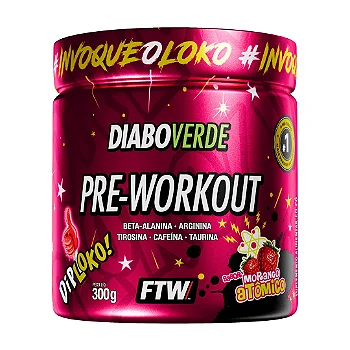 FTW Pré-Treino Diabo Verde Morango 300g