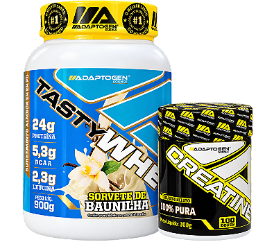 Kit Adaptogen Whey e Creatina Pura