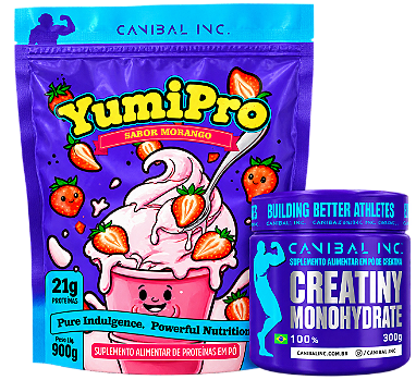 Kit Canibal Inc Proteína YumiPro 900g e Creatina