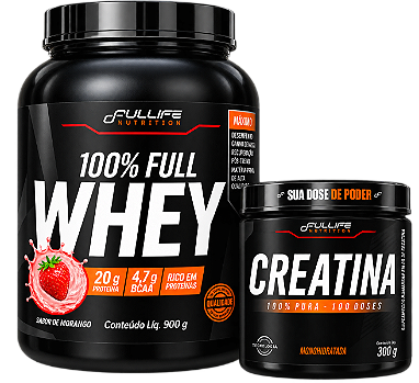 Kit Fullife Whey 100% e Creatina 300g Pura