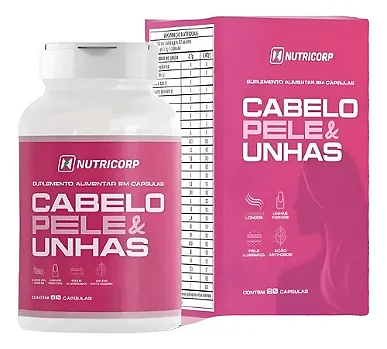 Cabelo Pele e Unha Nutricorp Suplemento em Cápsulas