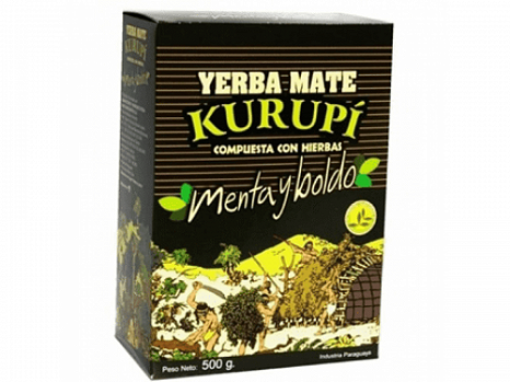 Erva Mate Kurupí Gengibre Menta Chá Verde 500g