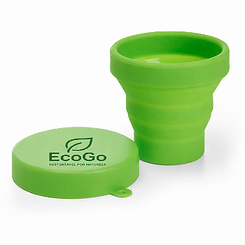 Copo Retrátil de Silicone Verde EcoGo