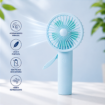 Kit 20 Mini Ventilador Manual Portátil